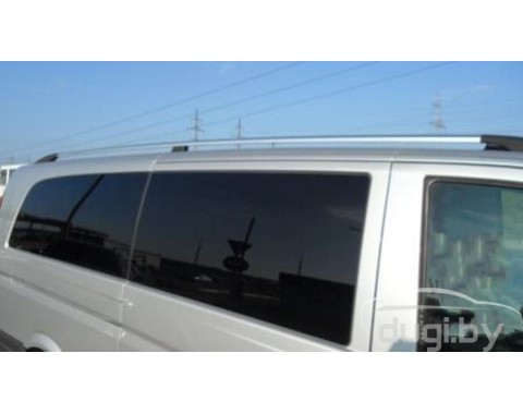 Рейлинги алюминиевые с пластиковыми окончаниями для Mercedes-Benz Viano W639 короткая база